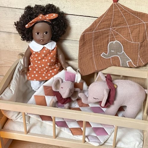 Egmont Toys Holzwiege mit Decke 50x30x27 cm-2
