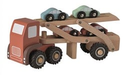 Egmont Toys Holztransportwagen mit 4 Autos