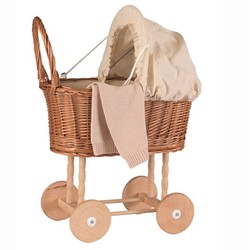 Egmont Toys Puppenwagen Schilfrohr 44x27x58 cm Eierschale