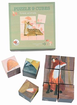 Egmont Toys Würfelpuzzle 9 Teile Waldtiere