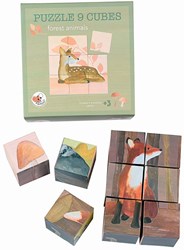 Egmont Toys Würfelpuzzle 9 Teile Waldtiere