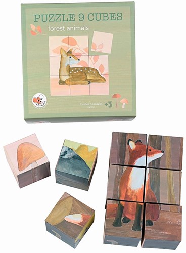 Egmont Toys Würfelpuzzle 9 Teile Waldtiere