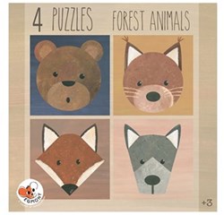 Egmont Toys 4 Puzzles Waldtiere 23x23x4 cm