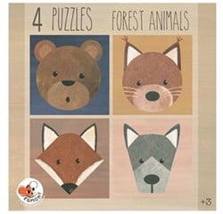 Egmont Toys 4 Puzzles Waldtiere 23x23x4 cm