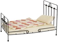 Egmont Toys Puppenbett Metall Bettwäsche Puppenzubehör 44x26x27,5 cm