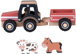 Egmont Toys Holztraktor mit Anhänger Bauernhof Spielzeug 25 cm