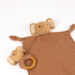 Egmont Toys Schmusetuch Elefant Ollie mit Rassel Geschenkverpackung
