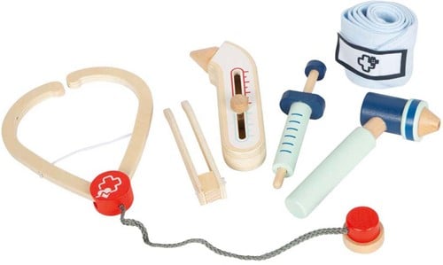 Small Foot Holz Arzt Spielset - Rollenspielzeug für Kinder 6-teilig-2