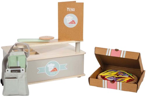 Small Foot Holz Pizzeria Spielset mit Zubehör für Kinder-3