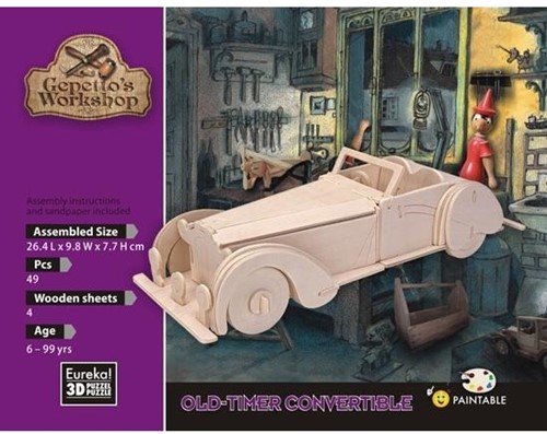 Gepetto's Workshop 52473174 Holzpuzzle-3D Old-Timer Kabriolett