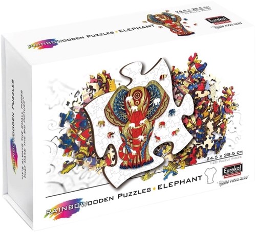 Eureka Holzpuzzle Elefant - bunte Puzzle 120 Teile-2