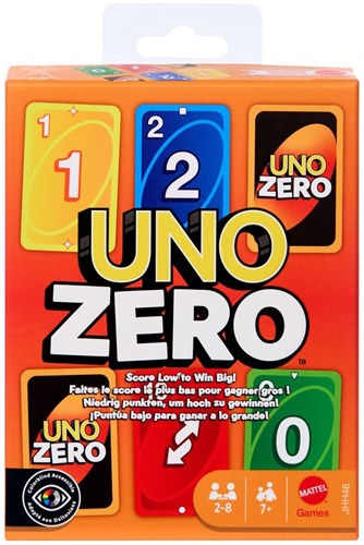 Mattel UNO Zero Kartenspiel für Kinder und Erwachsene - Familienspiel
