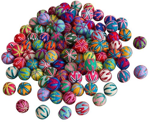 Cosy Pattern Felt Balls 100pk - 54550