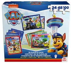 Spin Master Puzzle-Set Paw Patrol - 12 Karton-Kinderpuzzles - Spielzeug