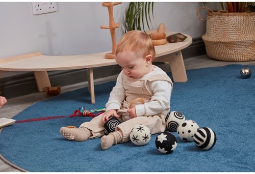 Cosy Baby Pattern Balls black/white 6Pk - 54566
