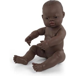 Miniland Babypuppe Afrikanisches Mädchen 40cm mit Vanilleduft - Spielzeugpuppe