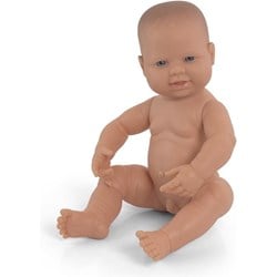 Miniland Babypuppe Junge 40cm - Realistische Spielzeugpuppe für Kinder