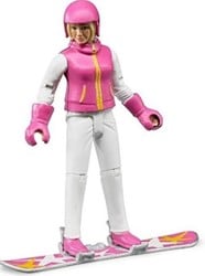 Bruder Spielfigur Snowboarderin Frau mit Zubehör - Winterspielzeug
