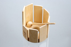 Auris Musikinstrument Rührtrommel klassisch mit Griffloch Holz