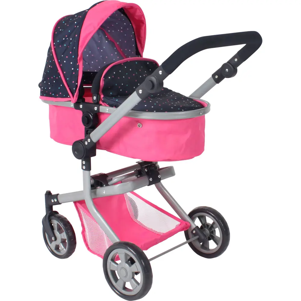 Bayer Chic 2000 Puppenwagen Mika Konfetti Pink hhenverstellbar modern