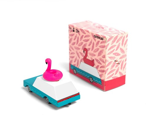 Candylab Spielzeugauto Flamingo Wagon - Retro Holzauto für Kinder-3