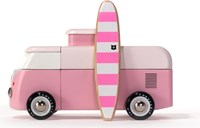 Candylab Holzspielzeugauto VW Beach Bus - rosa - klassisches Design