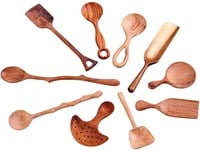 Cosy Enchanted Wooden Spoons 10Pk - 55330