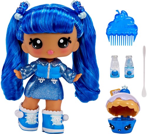 Yummiland Puppe Rory Blueberry mit Lipgloss-Haustier - große Minipuppe-3