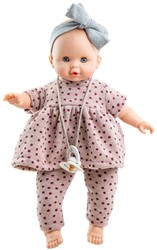 Paola Reina Puppe Sonia (Punkte/rosa) mit Mechanismus (36cm)