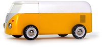 Candylab Holzspielzeugauto - VW Beach Bus - gelb weiß - magnetisch-3