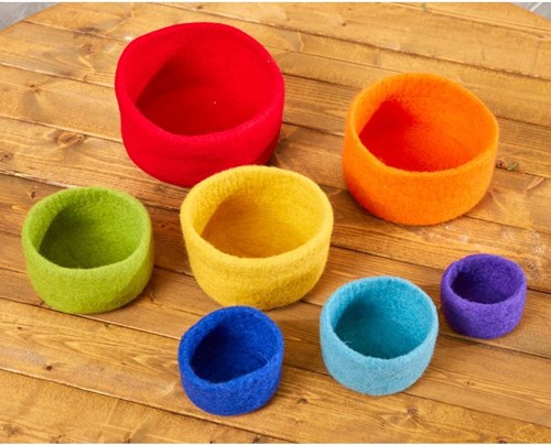 Cosy Felt Rainbow Nesting Bowls - 55910