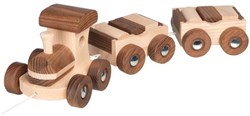 Goki Holz Zug Amsterdam - Spielzeugzug mit Bauklötzen