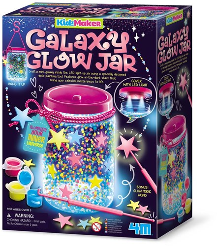 4M KidzLabs Spielzeug Set Galaxy Glow Jar leuchtendes Glas