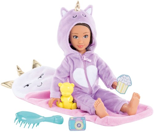 Corolle Modepuppe Luna Pyjama Party Set - Puppe mit Zubehör - 28 cm-2
