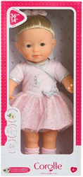 Corolle Babypuppe Ballerina - Puppe mit Haaren im rosa Tutu und Ballettschuhen