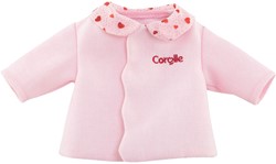 Corolle Puppenjacke Herzen rosa 36cm - Puppenkleidung Glitzer