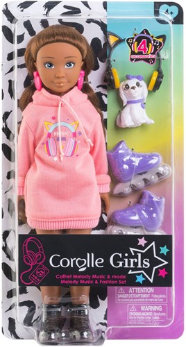 Corolle Modepuppe Melody Music mit Zubehör und Hund Trompette