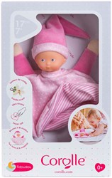 Corolle Schmusetuch rosa - Tidoudou Babytuch 17cm für Babys