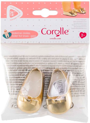 Corolle Babypuppe goldene Ballerina Schuhe - Puppenzubehör 36cm