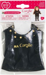 Corolle Puppen T-Shirt schwarz gold 36cm - Puppenkleidung Accessoire