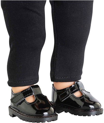 Corolle Puppen schwarze lackierte Babyschuhe 36cm Zubehör-2