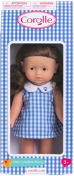 Corolle Babypuppe Mini Corolline Romy mit blau kariertem Kleid - Puppenspielzeug