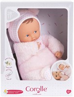 Corolle Babypuppe Plüsch Babybär 28cm - Weiche Kuschelpuppe Rosa