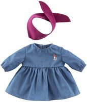 Corolle Puppen Jeanskleid mit Schal - Babypuppen Kleidung 36cm Denim-2