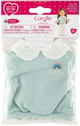 Corolle Puppenpullover grün 36cm - Puppenkleidung Regenbogenprint