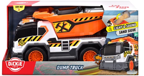 Dickie Kipplaster Spielzeugauto mit Licht und Sound - Baufahrzeug 30 cm
