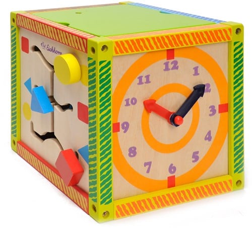 Eichhorn Holzspielbox Motorikwürfel Lernspielzeug Kralenschleife-3