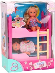 Puppen-Etagenbett rosa Kunststoff für Evi Love Puppen - Spielzeug