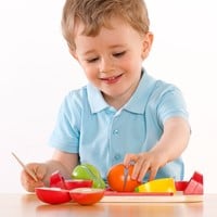 Eichhorn Holz Schneidebrett Spielzeug Obstset für Kinder-2