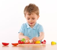 Eichhorn Holz Schneidebrett Spielzeug Obstset für Kinder-3